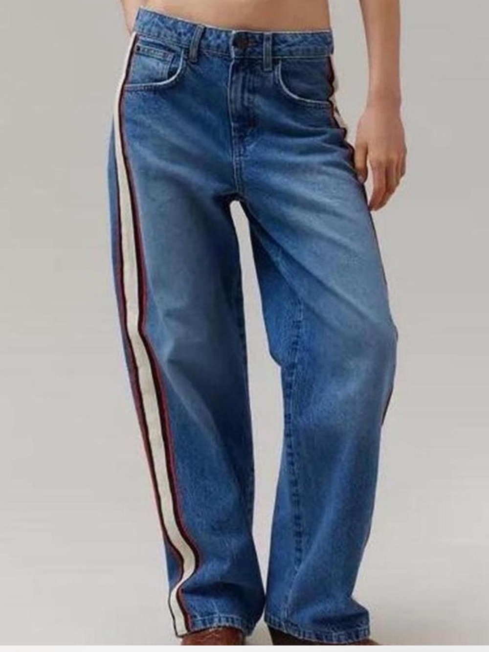 BDG Bella Baggy Jean - Side Stripe Size 28W